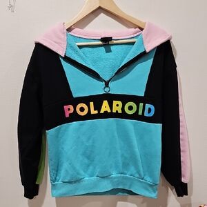 Polaroid Multicolor Zip-Up Sweatshirt With Hoodie
